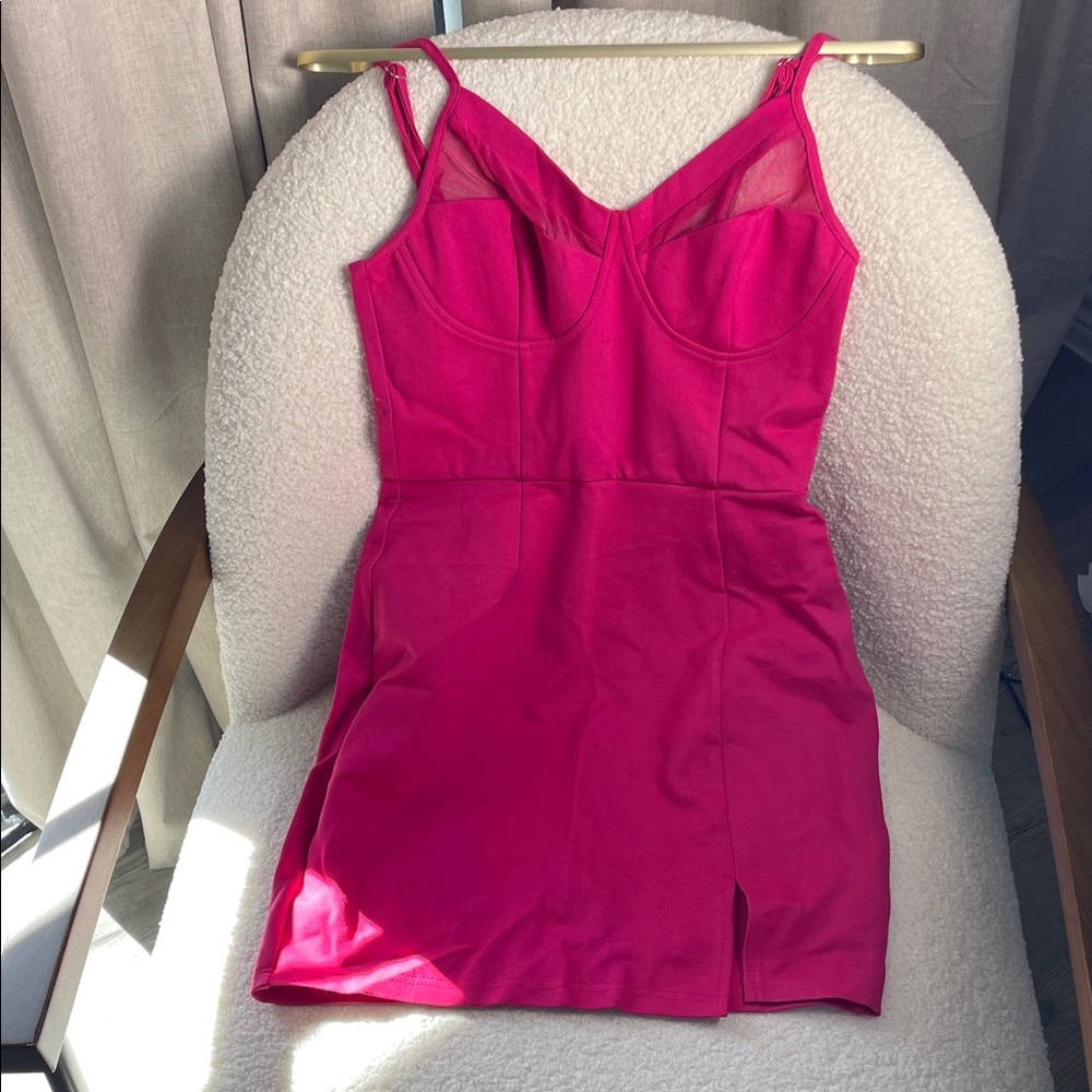 Vibrant Pink Sleeveless Dress